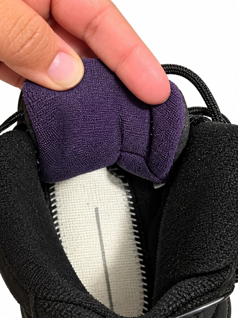 Jordan Kids Black with Purple Accents Sneakers